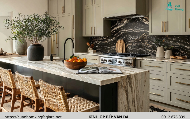 Kính ốp bếp vân đá là gì? Kính ốp bếp vân đá là gì?