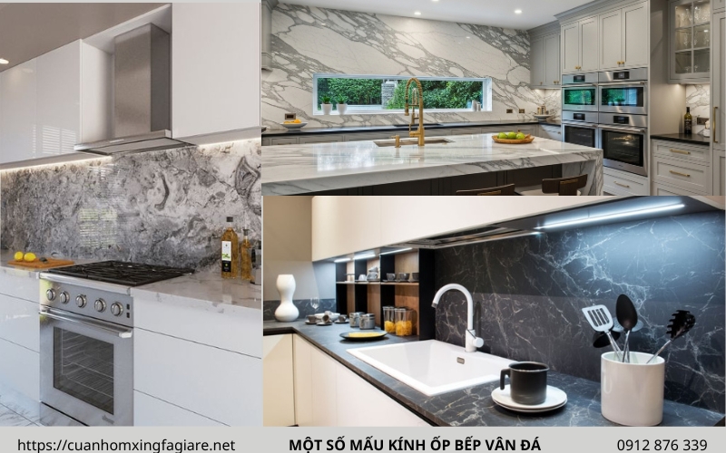 Các loại kính ốp bếp vân đá phổ biến hiện nay Các loại kính ốp bếp vân đá phổ biến hiện nay