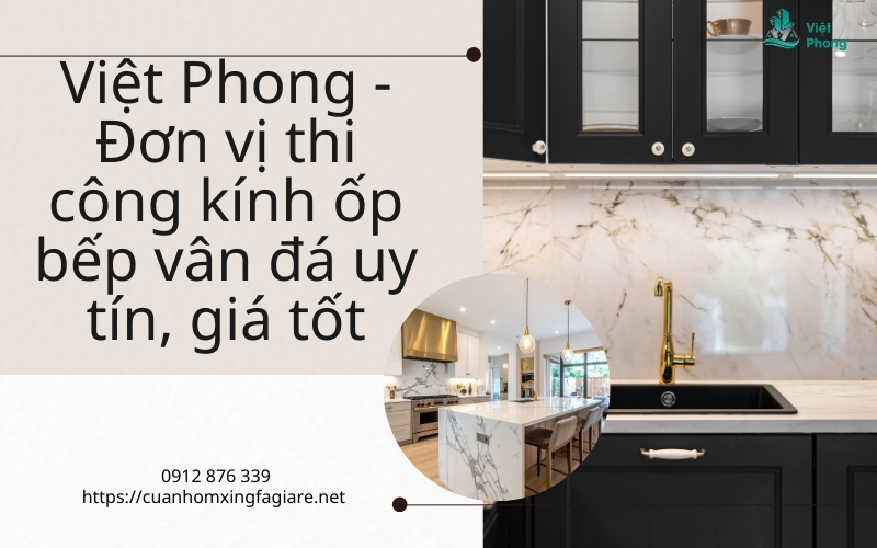 kính ốp bếp vân đá