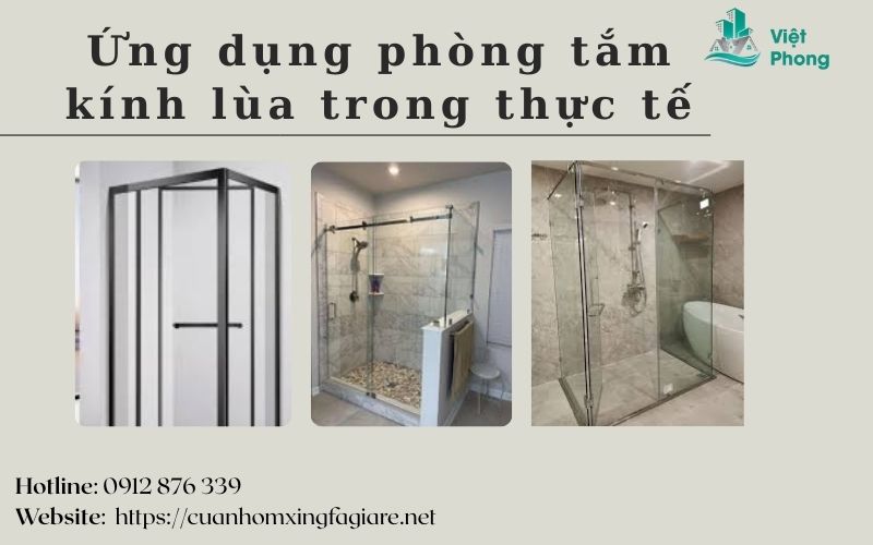 Ứng dụng vượt trội của phòng tắm kính lùa Ứng dụng vượt trội của phòng tắm kính lùa