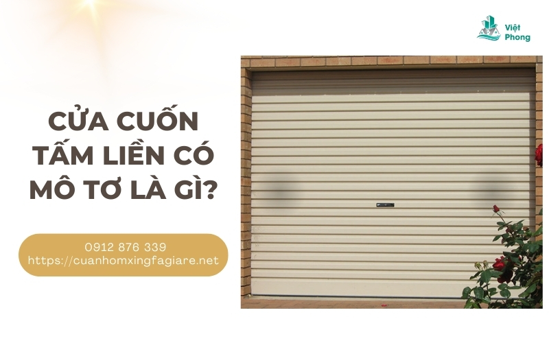 cửa cuốn tấm liền có mô tơ