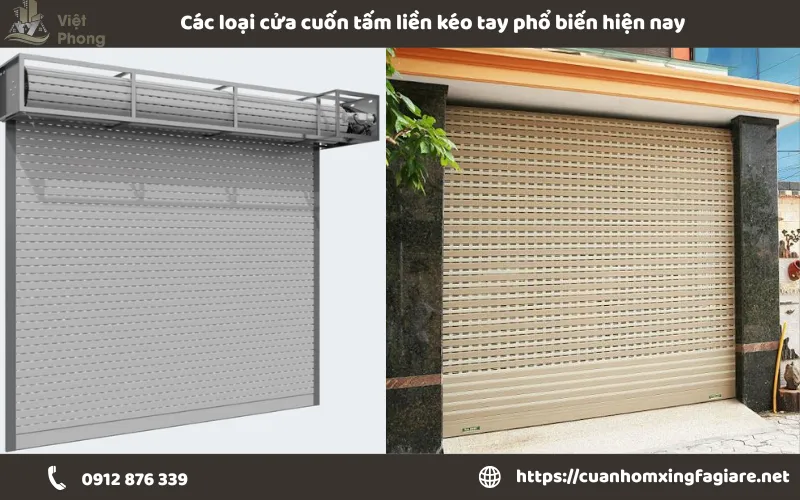 Các loại cửa cuốn tấm liền kéo tay phổ biến hiện nay Các loại cửa cuốn tấm liền kéo tay phổ biến hiện nay
