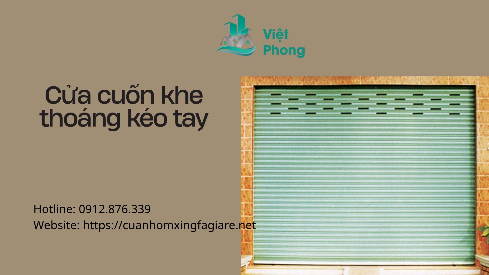 Cửa cuốn khe thoáng kéo tay tiết kiệm chi phí Cửa cuốn khe thoáng kéo tay tiết kiệm chi phí